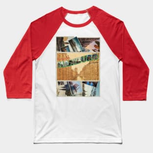 Greetings from Hamburg in Germany vintage style retro souvenir Baseball T-Shirt